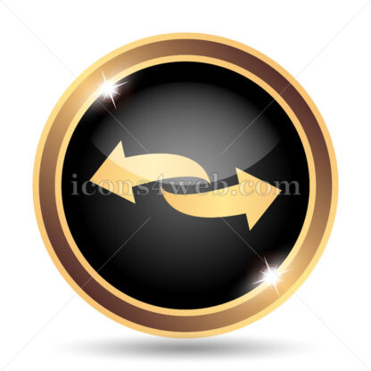 Transfer arrow gold icon. - Website icons