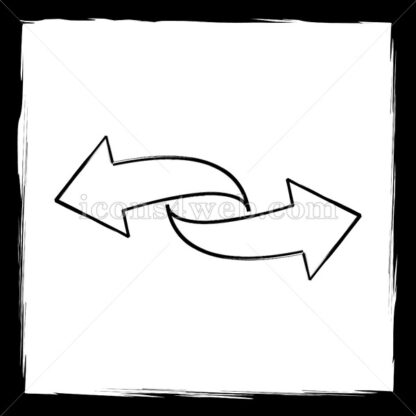 Transfer arrow sketch icon. - Website icons