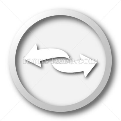 Transfer arrow white icon. Transfer arrow white button - Website icons