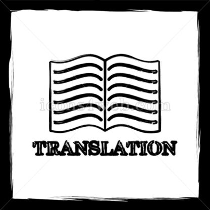 Translation book sketch icon. - Website icons
