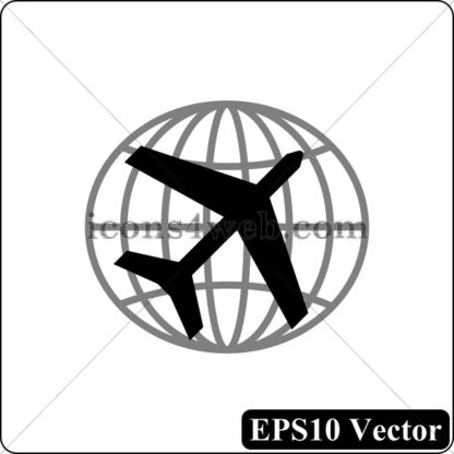 Travel black icon. EPS10 vector. - Website icons