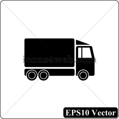Truck black icon. EPS10 vector. - Website icons
