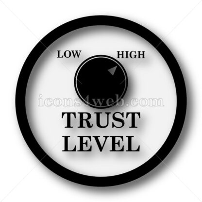 Trust level simple icon. Trust level simple button. - Website icons