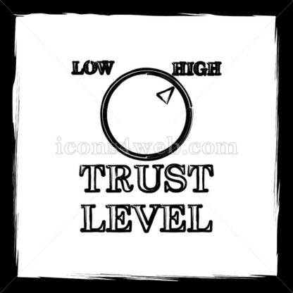 Trust level sketch icon. - Website icons