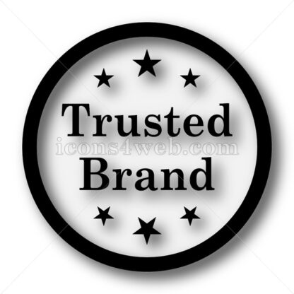 Trusted brand simple icon. Trusted brand simple button. - Website icons