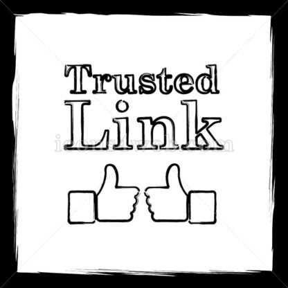 Trusted link sketch icon. - Website icons