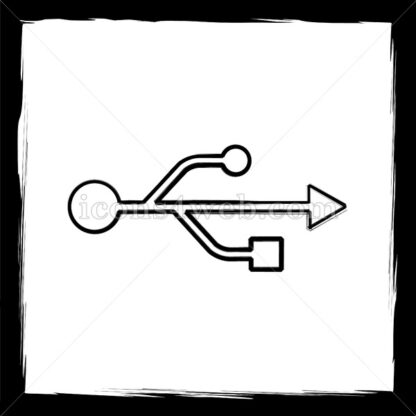 USB sketch icon. - Website icons