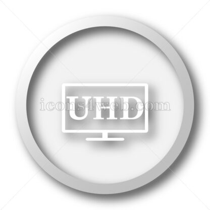 Ultra HD white icon. Ultra HD white button - Website icons