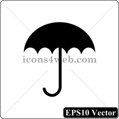 Umbrella black icon. EPS10 vector. - Website icons