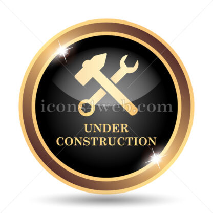 Under construction gold icon. - Website icons