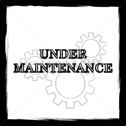 Under maintenance sketch icon. - Website icons