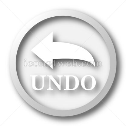 Undo white icon. Undo white button - Website icons