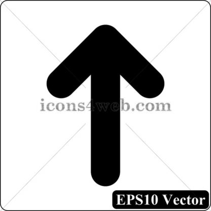 Up arrow black icon. EPS10 vector. - Website icons