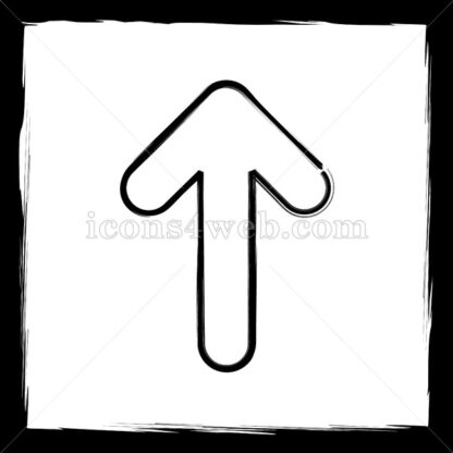 Up arrow sketch icon. - Website icons
