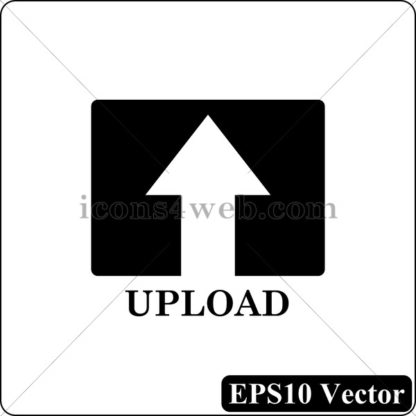 Upload black icon. EPS10 vector. - Website icons