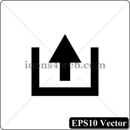 Upload sign black icon. EPS10 vector. - Website icons