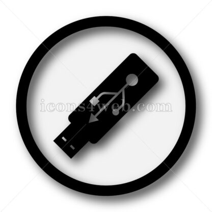 Usb flash drive simple icon. Usb flash drive simple button. - Website icons