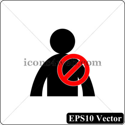 User offline black icon. EPS10 vector. - Website icons