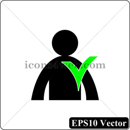 User online black icon. EPS10 vector. - Website icons