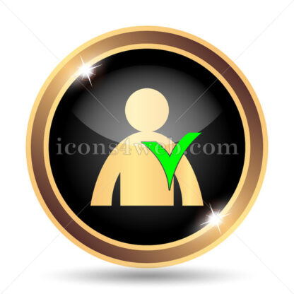 User online gold icon. - Website icons