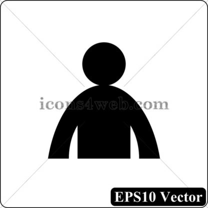 User profile black icon. EPS10 vector. - Website icons