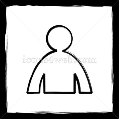 User profile sketch icon. - Website icons