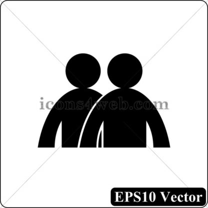 Users black icon. EPS10 vector. - Website icons