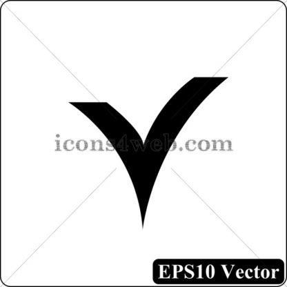 V checked black icon. EPS10 vector. - Website icons