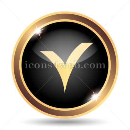 V checked gold icon. - Website icons