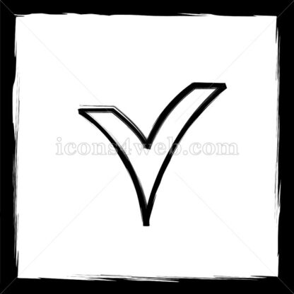 V checked sketch icon. - Website icons