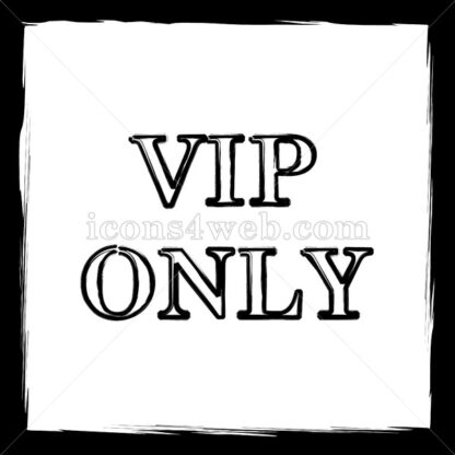 VIP only sketch icon. - Website icons