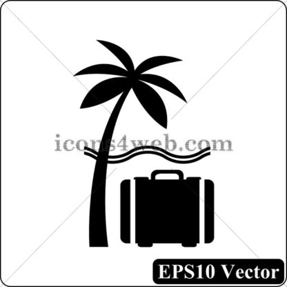Vacation black icon. EPS10 vector. - Website icons