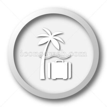 Vacation white icon. Vacation white button - Website icons
