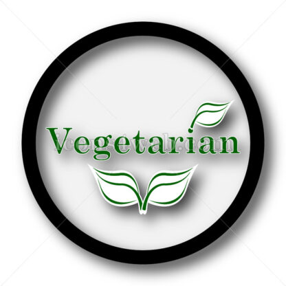 Vegetarian simple icon. Vegetarian simple button. - Website icons