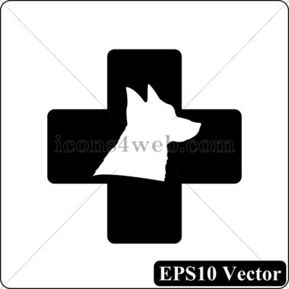 Veterinary black icon. EPS10 vector. - Website icons