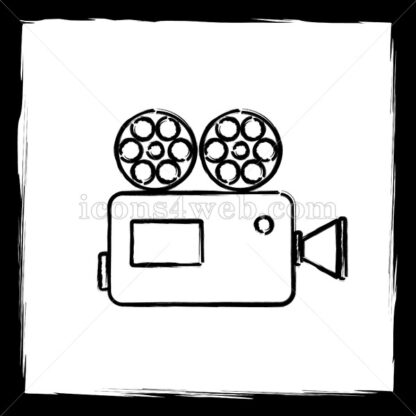 Video camera sketch icon. - Website icons