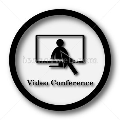 Video conference simple icon. Video conference simple button. - Website icons
