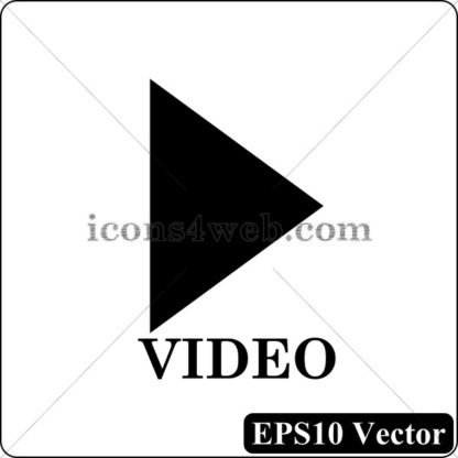 Video play black icon. EPS10 vector. - Website icons