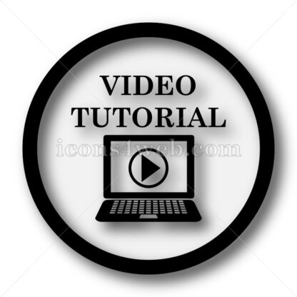 Video tutorial simple icon. Video tutorial simple button. - Website icons