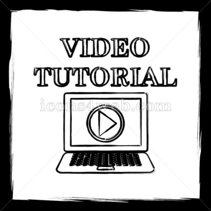 Video tutorial sketch icon. - Website icons