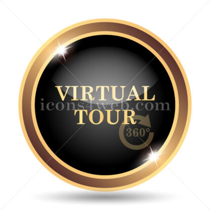 Virtual tour gold icon. - Website icons