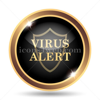 Virus alert gold icon. - Website icons