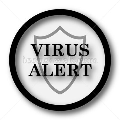 Virus alert simple icon. Virus alert simple button. - Website icons