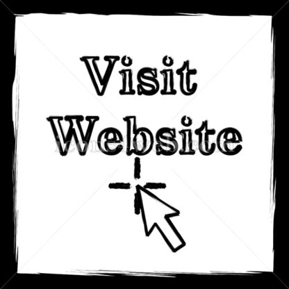 Visit website sketch icon. - Website icons