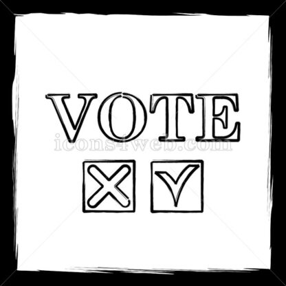 Vote sketch icon. - Website icons