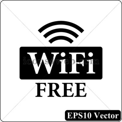 WIFI free black icon. EPS10 vector. - Website icons