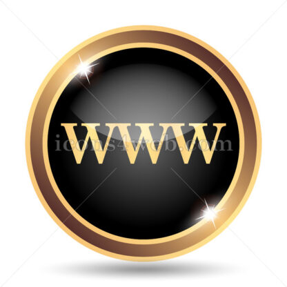 WWW gold icon. - Website icons