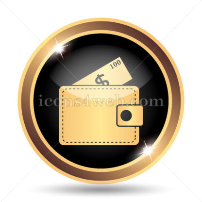 Wallet gold icon. - Website icons
