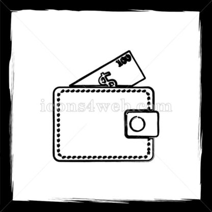 Wallet sketch icon. - Website icons