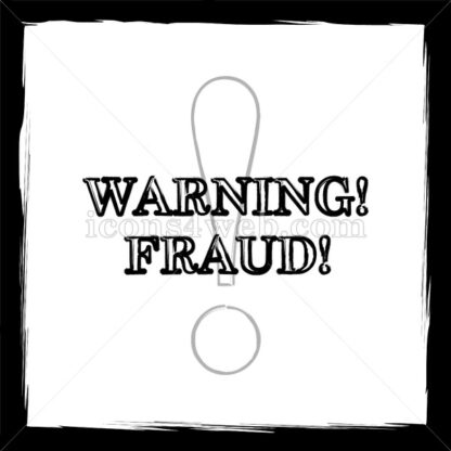 Warning fraud sketch icon. - Website icons